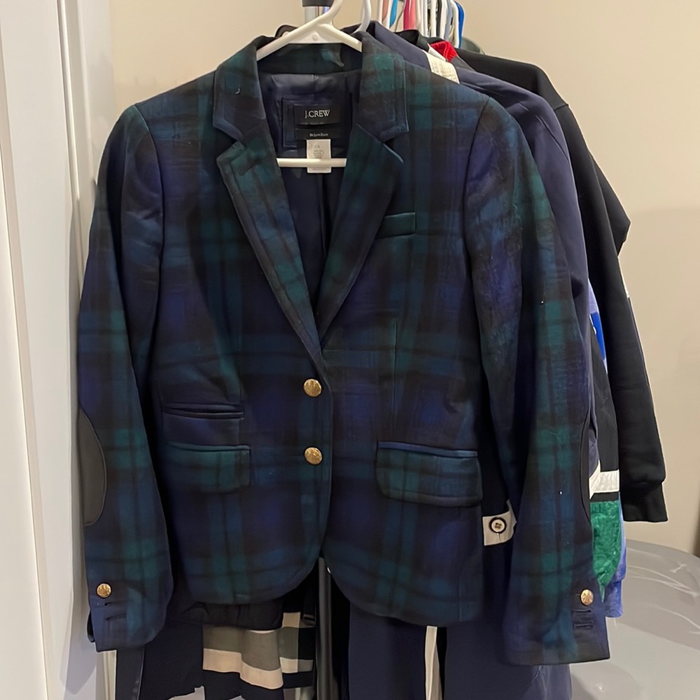 J. Crew tartan plaid school boy blazer